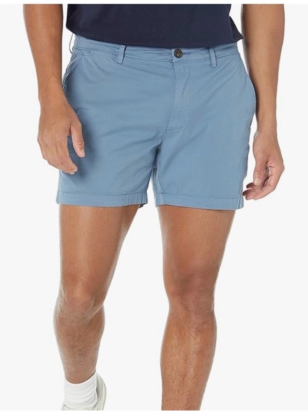 Amazon Essentials Men's Flat Front Shorts in Light Blue